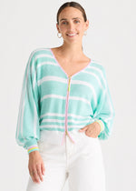 Load image into Gallery viewer, Zaket And Plover - Statement Zip Cardi - Sea Breeze
