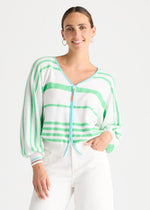 Load image into Gallery viewer, Zaket And Plover - Statement Zip Cardi - White
