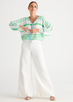 Load image into Gallery viewer, Zaket And Plover - Statement Zip Cardi - White
