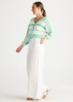 Load image into Gallery viewer, Zaket And Plover - Statement Zip Cardi - White
