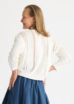 Load image into Gallery viewer, Zaket And Plover - Thread Detail Top - White
