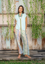 Load image into Gallery viewer, Zaket And Plover - Crochet Trim Tank - Seamist
