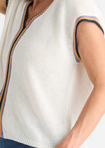 Load image into Gallery viewer, Zaket And Plover - Crochet Trim Tank - White
