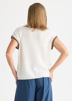Load image into Gallery viewer, Zaket And Plover - Crochet Trim Tank - White
