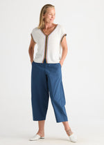 Load image into Gallery viewer, Zaket And Plover - Crochet Trim Tank - White
