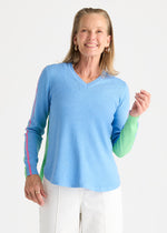 Load image into Gallery viewer, Zaket And Plover - Rounded Bottom Vee Knit - Bluebell
