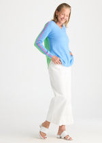 Load image into Gallery viewer, Zaket And Plover - Rounded Bottom Vee Knit - Bluebell
