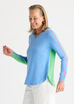 Load image into Gallery viewer, Zaket And Plover - Rounded Bottom Vee Knit - Bluebell
