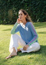 Load image into Gallery viewer, Zaket And Plover - Rounded Bottom Vee Knit - Bluebell
