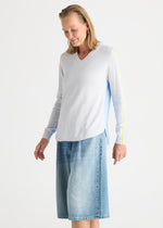 Load image into Gallery viewer, Zaket And Plover - Rounded Bottom Vee Knit - Clear Sky

