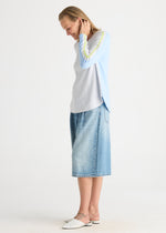 Load image into Gallery viewer, Zaket And Plover - Rounded Bottom Vee Knit - Clear Sky
