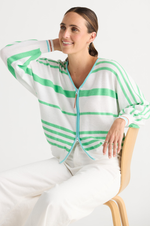 Load image into Gallery viewer, Zaket And Plover - Statement Zip Cardi - White
