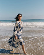 Load image into Gallery viewer, Bella Dahl - Pleated Maxi Skirt - Indigo Iris Print
