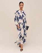 Load image into Gallery viewer, Bella Dahl - Pleated Maxi Skirt - Indigo Iris Print
