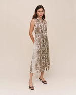 Load image into Gallery viewer, Bella Dahl - Sleeveless Belted Midi Dress - Serpent Sage Print
