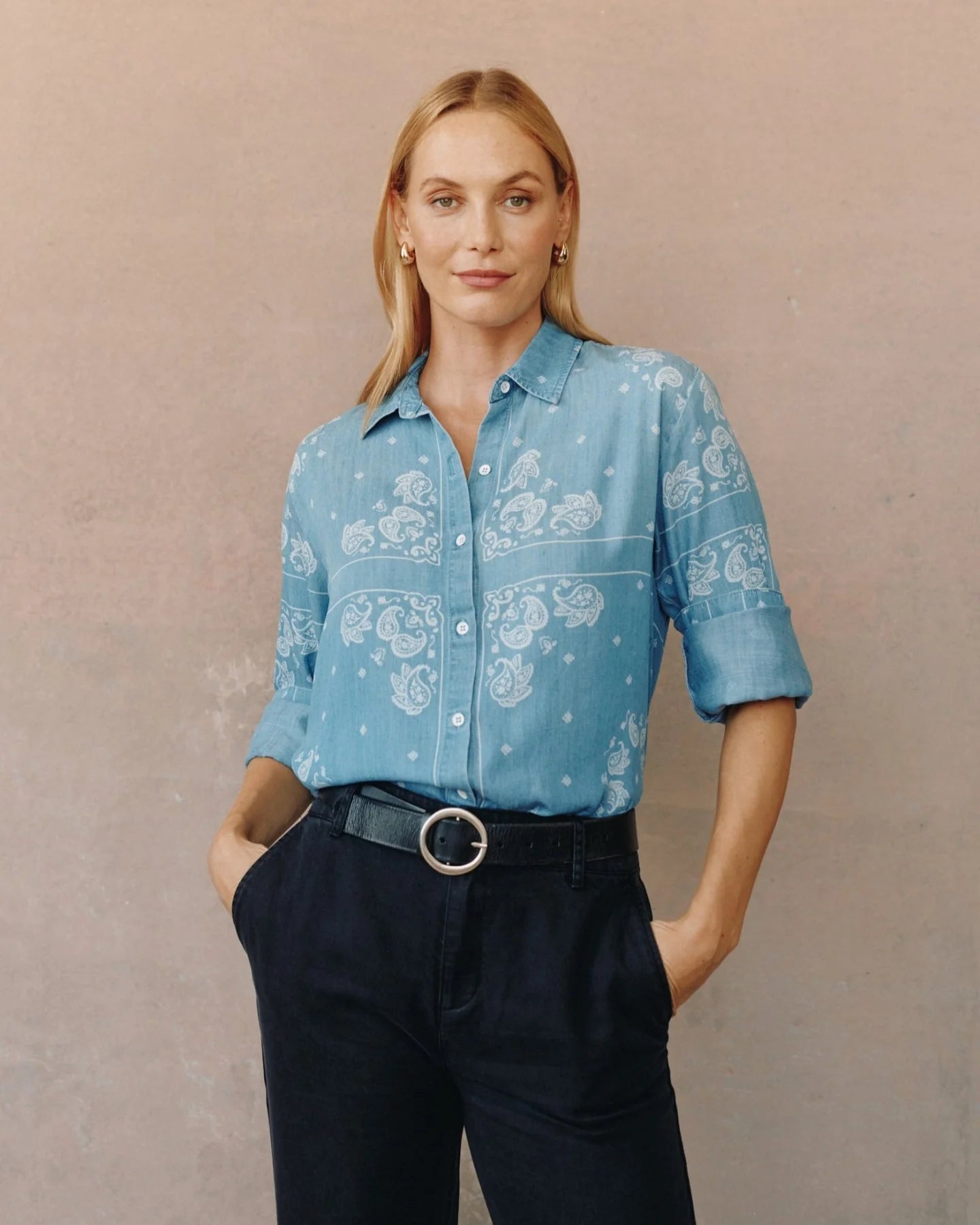 Bella Dahl - Boyfriend Button Down Shirt - Bandana Wash
