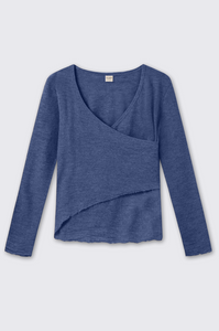 By Basics - Asym Design Top - Indigo Melange