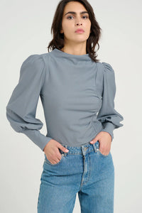 Gestuz - RifaGZ NOOS Puff Blouse - Grey Blue