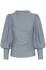Load image into Gallery viewer, Gestuz - RifaGZ NOOS Puff Blouse - Grey Blue
