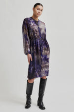 Load image into Gallery viewer, Second Female - Blurry Tie Dye Long Sleeve Dress - Daybreak
