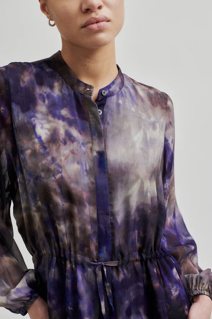 Second Female - Blurry Tie Dye Long Sleeve Dress - Daybreak