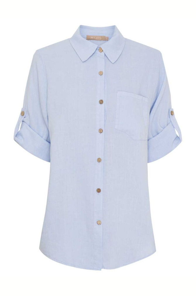 Marta Du Chateau - Kiara Shirt - Celeste
