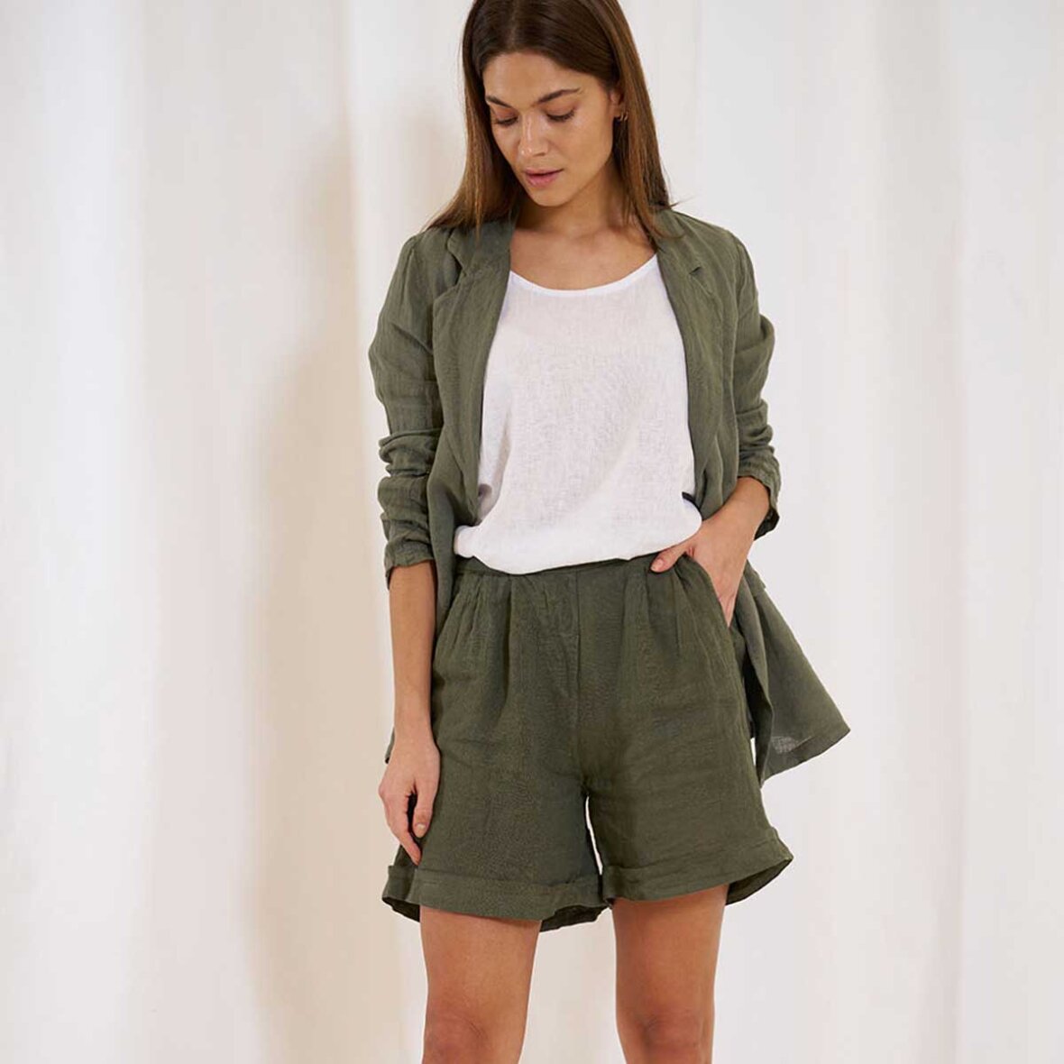 Marta Du Chateau - Sophia Shorts - Military