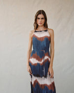 Load image into Gallery viewer, Bella Dahl - Pleated Midi Dress With Side Slits - Midnight Tides

