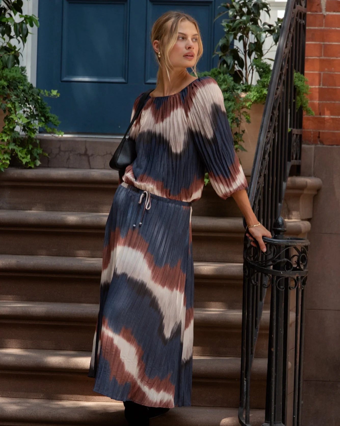 Bella Dahl - Pleated Skirt With Tie Dye - Midnight Tides