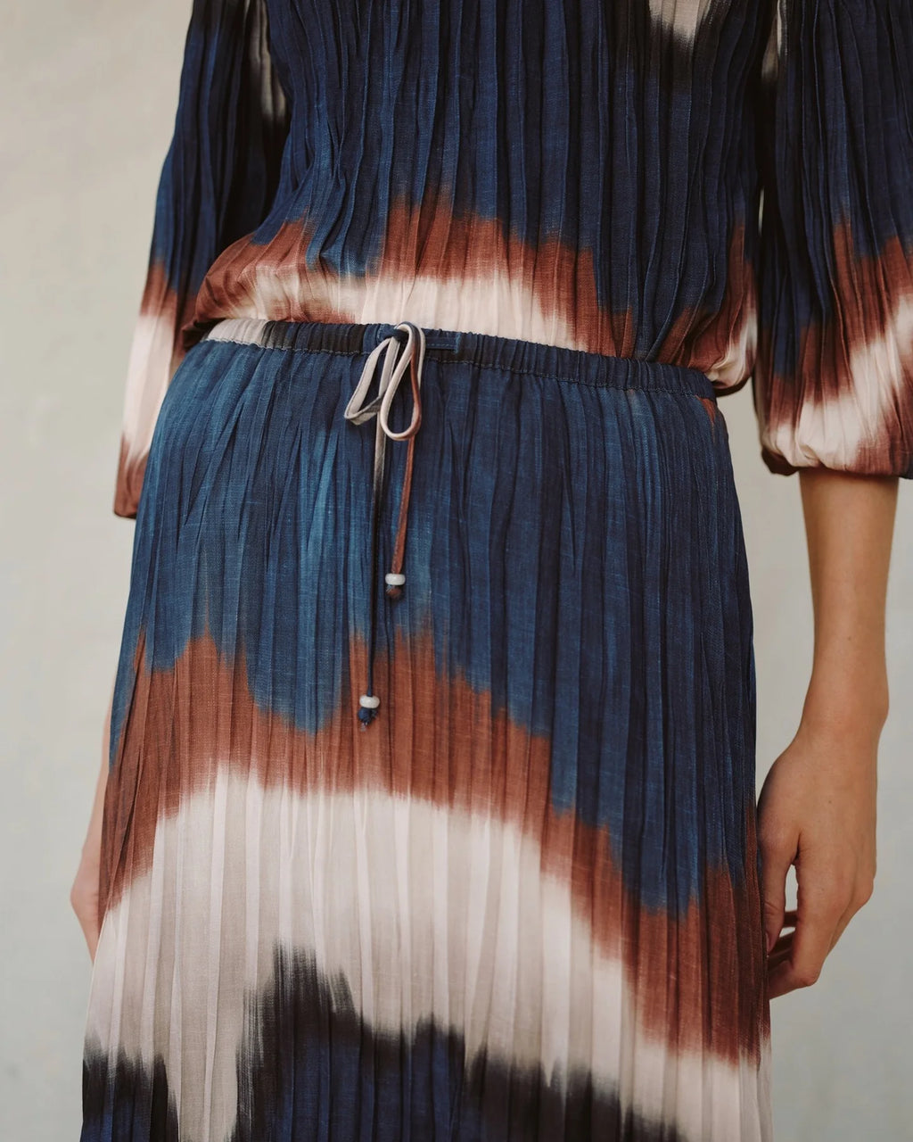 Bella Dahl - Pleated Skirt With Tie Dye - Midnight Tides