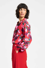 Load image into Gallery viewer, Pom Amsterdam - Violet Picnic Delight Blouse - Red
