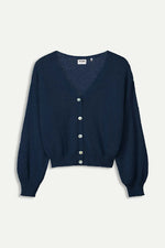 Load image into Gallery viewer, Pom Amsterdam - Deep Dark Blue Cardigan
