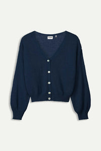Pom Amsterdam - Deep Dark Blue Cardigan
