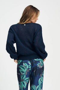 Pom Amsterdam - Deep Dark Blue Cardigan