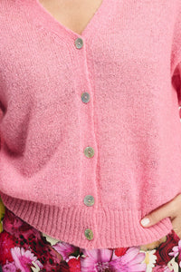 Pom Amsterdam - Raspberry Cardigan