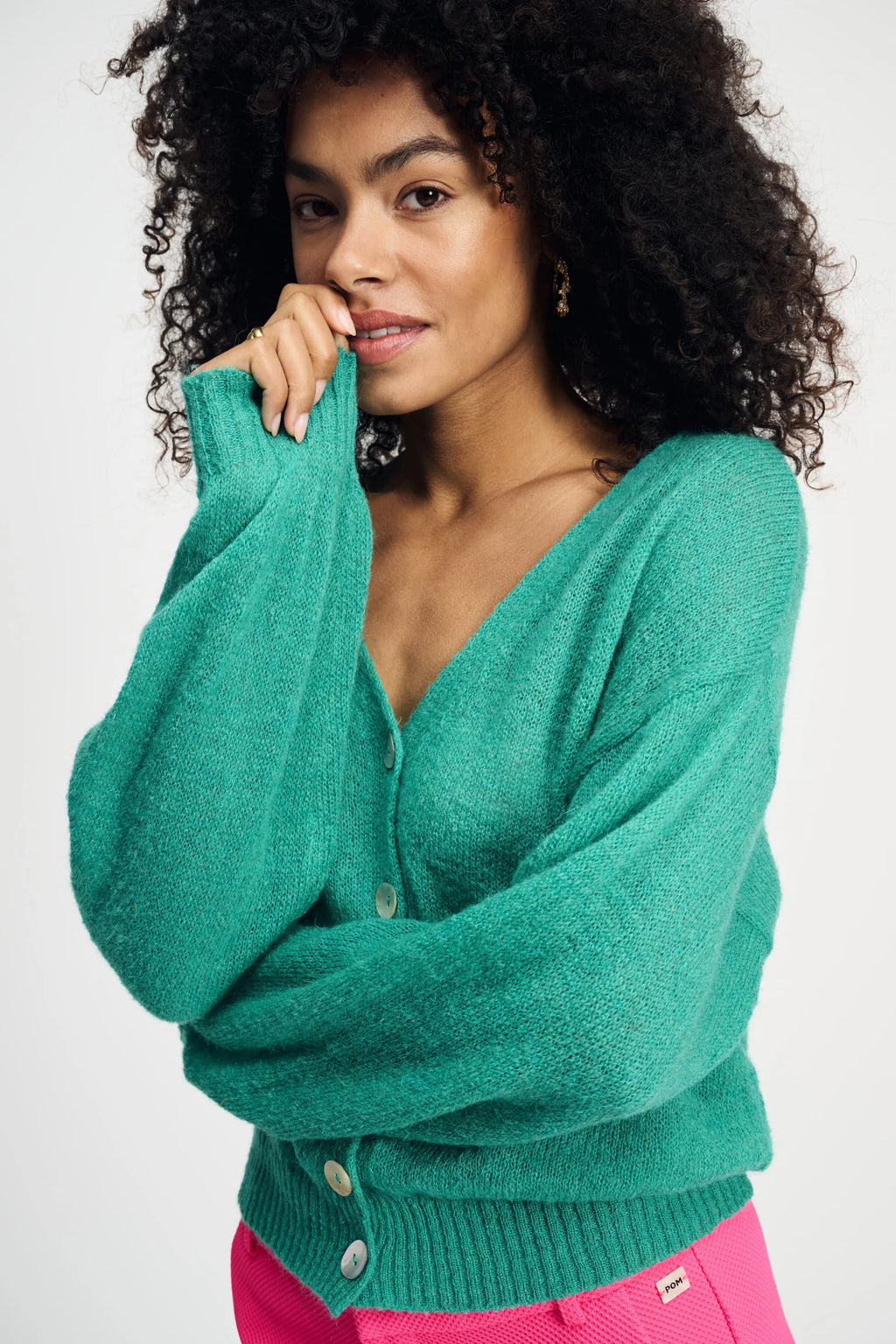 Pom Amsterdam - Fresh Green Cardigan