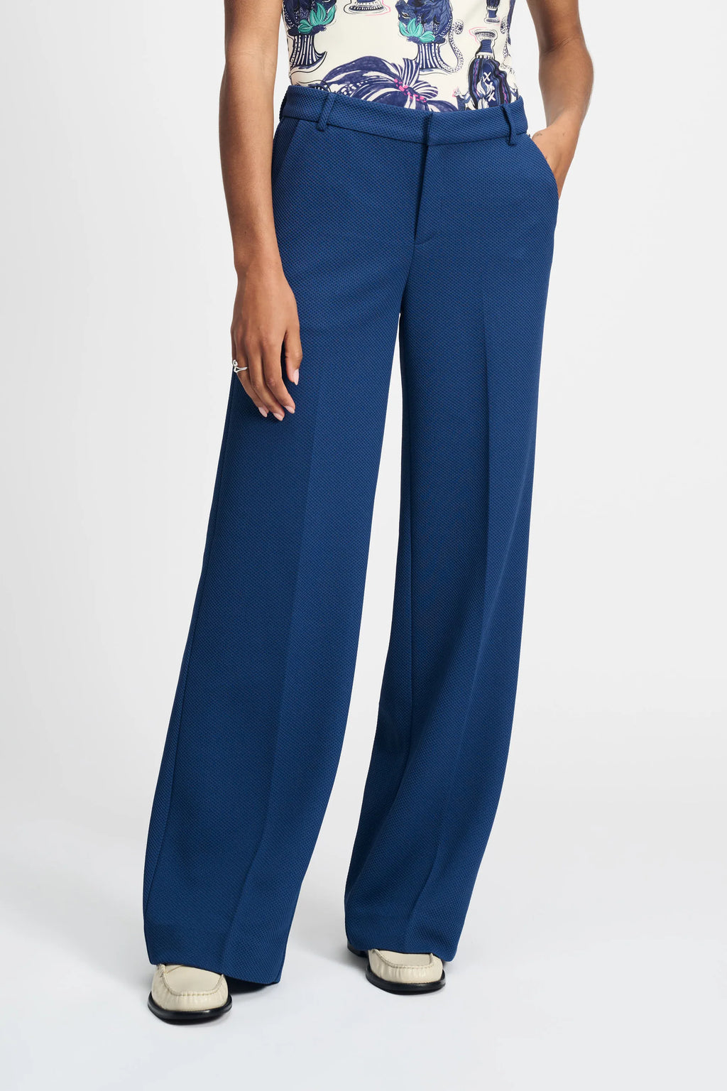 Pom Amsterdam - Wide Leg Sapphire Blue Pants
