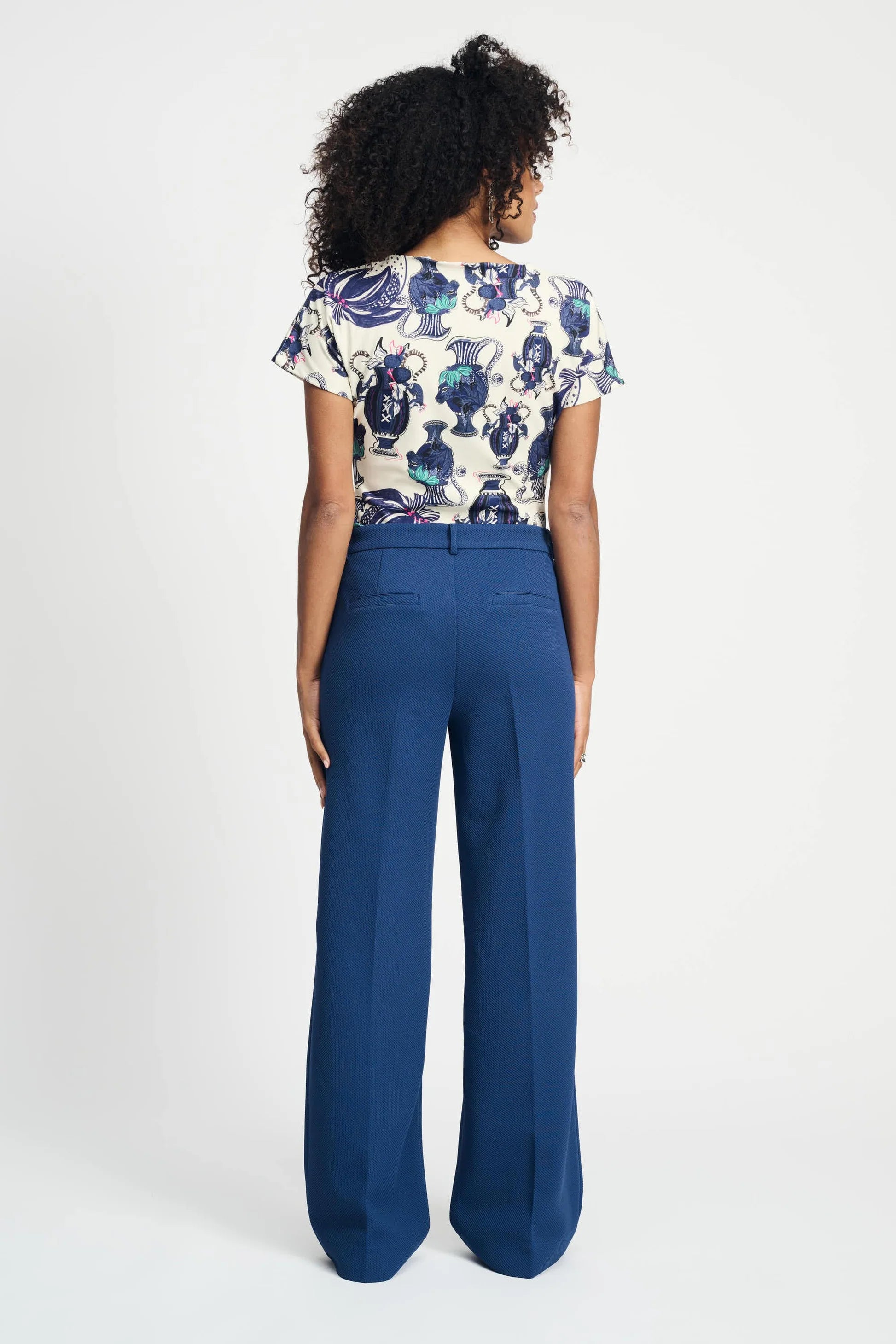 Pom Amsterdam - Wide Leg Sapphire Blue Pants