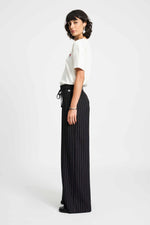 Load image into Gallery viewer, Pom Amsterdam - Noir Striped Pants - Black
