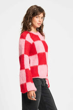 Load image into Gallery viewer, Pom Amsterdam - Checks Pullover - Red
