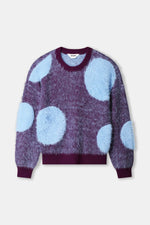 Load image into Gallery viewer, Pom Amsterdam - Dots Plum Pullover - Purple
