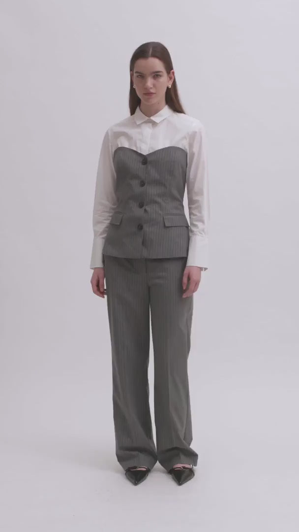 Second Female - Emeli Trousers - Grey Melange