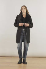 Load and play video in Gallery viewer, Le Temps Des Cerises - Philine Coat - Black
