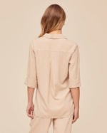 Load image into Gallery viewer, Bella Dahl - Shirt Tail Button Down Shirt - Linen Sand
