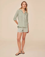 Load image into Gallery viewer, Bella Dahl - Shirt Tail Button Down Shirt - Oasis Green
