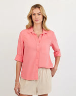Load image into Gallery viewer, Bella Dahl - Shirt Tail Button Down Shirt - Wild Coral

