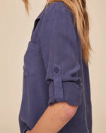 Load image into Gallery viewer, Bella Dahl - Split Back Button Down Shirt - Midnight Surf
