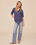 Load image into Gallery viewer, Bella Dahl - Split Back Button Down Shirt - Midnight Surf
