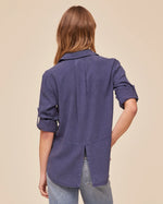 Load image into Gallery viewer, Bella Dahl - Split Back Button Down Shirt - Midnight Surf
