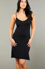 Load image into Gallery viewer, Tani - Short Slip  Dress Adjust - Black

